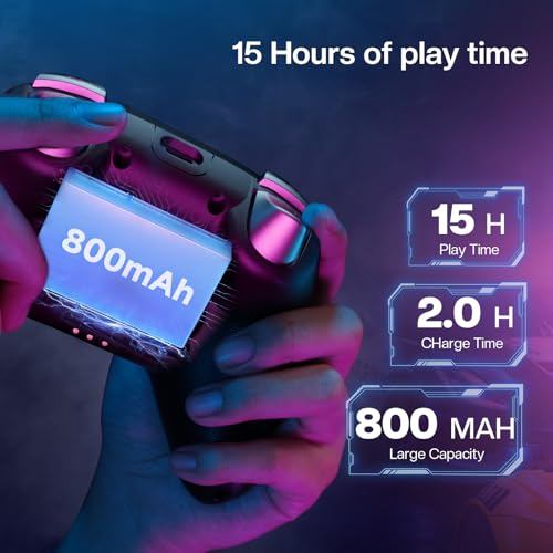 Image of ECHTPower PC Gaming Controller-Wireless for PC with Hall-Effect Joysticks, 1000Hz Polling Rate, No Drift, Turbo & Vibration, Compatible with Windows /Switch /iOS /Android /Steam -Place & Charge Dock