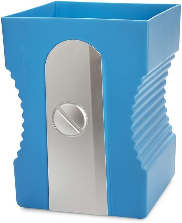 Balvi Wastebasket Sharpener Blue colour Trash shaped pencil sharpener Plastic ABS/PP 29cm