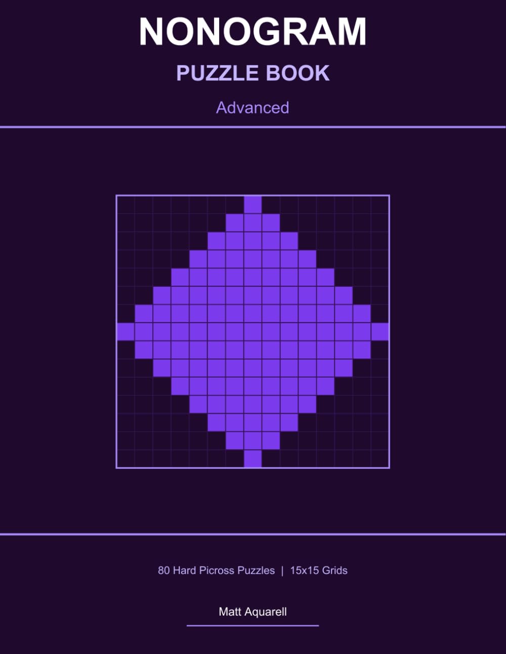 Nonogram Puzzle Book Advanced: 80 Hard Picross Puzzles | 15x15 Grids (Nonogram Puzzle Books by Matt Aquarell)
