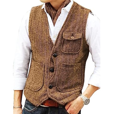 Solovedress Vintage Wool V Neck Waistcoat Cover