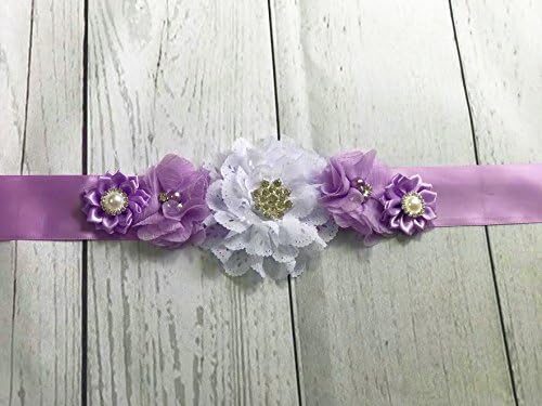 Beautiful Purple and White Sash