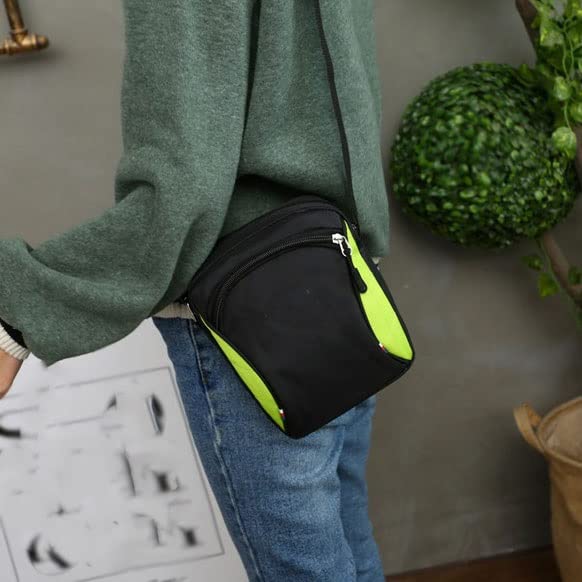 Shoulder Bags Men's Bag Outdoor Sports Single Shoulder Bag Contrast Nylon Messenger Backpack(Purple)3