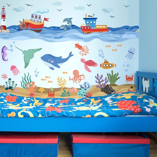 Vinilos decorativos marinos Achang para habitación infantil miniatura 5