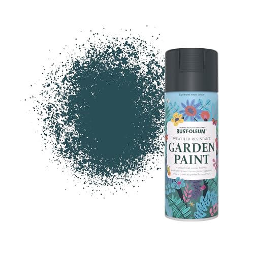 Rust-Oleum Blue Weather, Mould and Algae Resistant Garden Spray Paint Aerosol in Matt Finish - Evening Blue 400ml