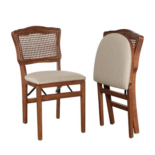 Stakmore French Cane Back Folding Chair Finish, Set of 2, Cherry