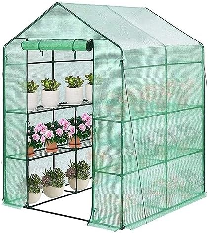 Shienfir Mini Greenhouse, Portable Small Greenhouses Cover wih Roll-Up ...