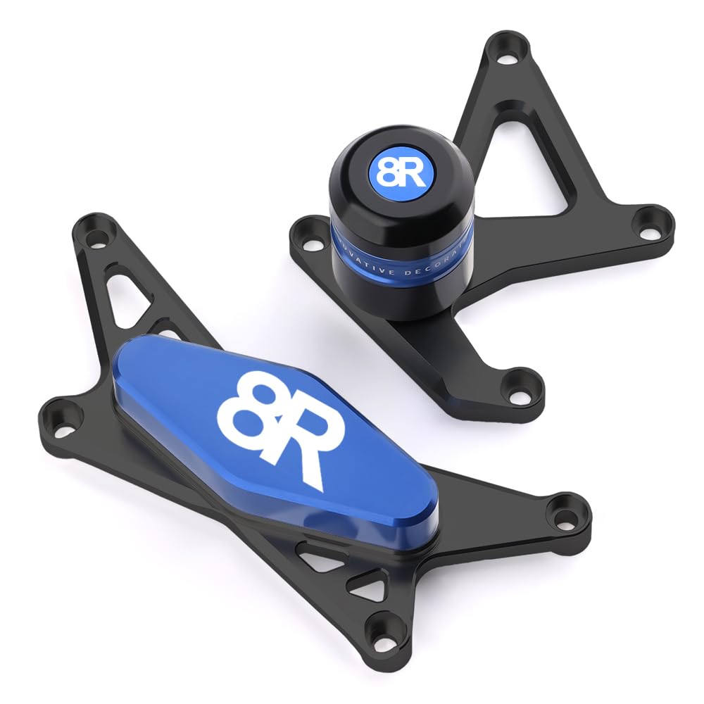 Modeer Motorrad Sturzpads Kompatibel mit GSX8R GSX 8R 2024 2025 CNC Antikollision Rahmen Slider Sturzschutz Crashpads gsx-8r gsx8r zubehör (schwarz/blau)