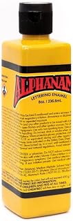 Alphanamel - Imitation Gold - Enamel Paint for Pinstriping, Sign Painting, Lettering, Fine Art, 36 Colors, Multiple Sizes, 8 oz