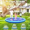 514bpxj6v7l - Thicken 118''Giant Splash Pad for Kids and Dog,Durable Large Non-Slip Sprinkler Pad for Outdoor Fun Activities,Play Pool Mat for Kids & Toddlers,Easy to Use/Clean