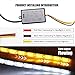 AUTOXBERT Car Daytime Running Light Strip, 2Pcs Flexible Crystal DRL LED Strip Sequential, Dual Color 17Inch Headlight LED Strip Turn Signal Lights Strip (White&Amber)
