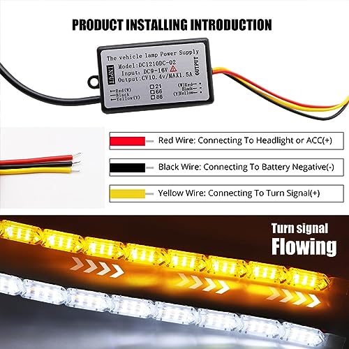 AUTOXBERT Flexible Crystal DRL LED Strip