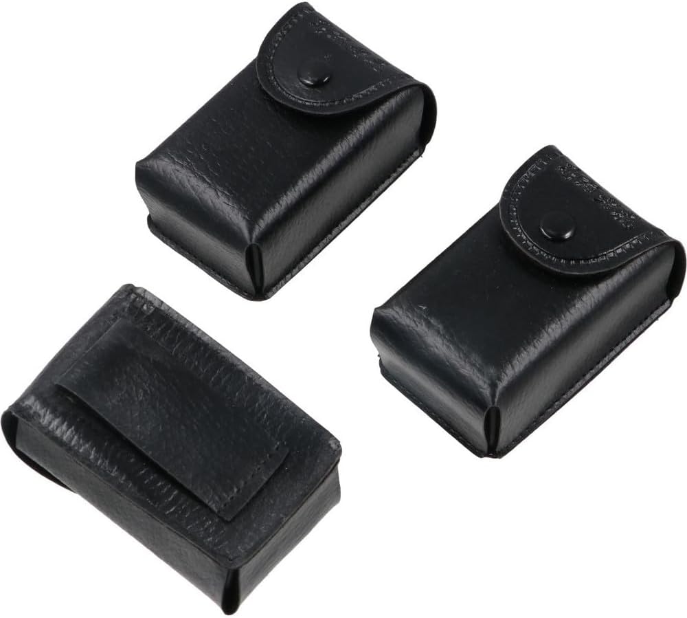 3Pcs Folding Reading Glasses Case Foldable Glasses Case, Simple Style Hangable Strap Glasses Leather Case