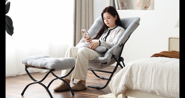 Amazon.com: Welnow Comfy Saucer Chair, Oversized Folding Reading
