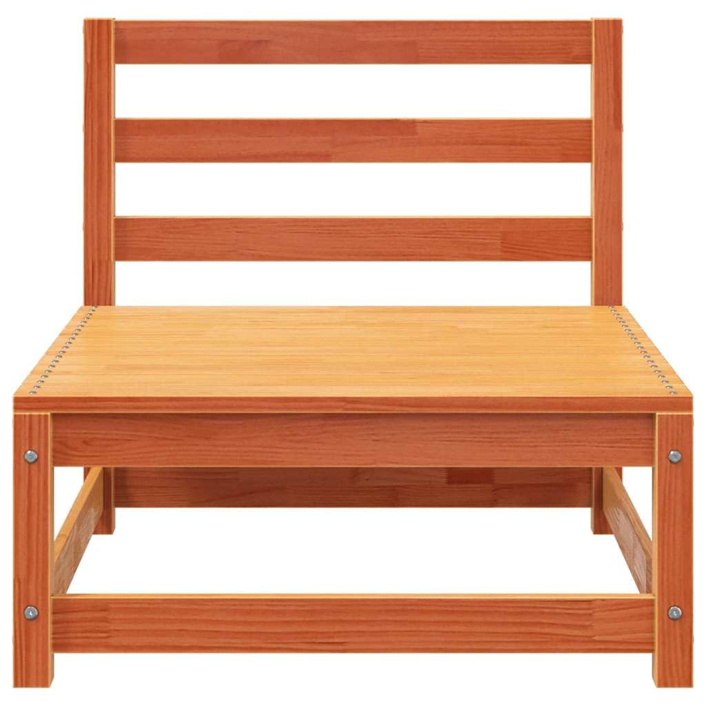 Generico Divano da Giardino a 3 Posti Marrone Cera Legno Massello Pino,Mobili,Mobili da Giardino,Mobili e sedie da Giardino,unità per Divano componibile da Esterno,Marrone,27.2 kg,837953