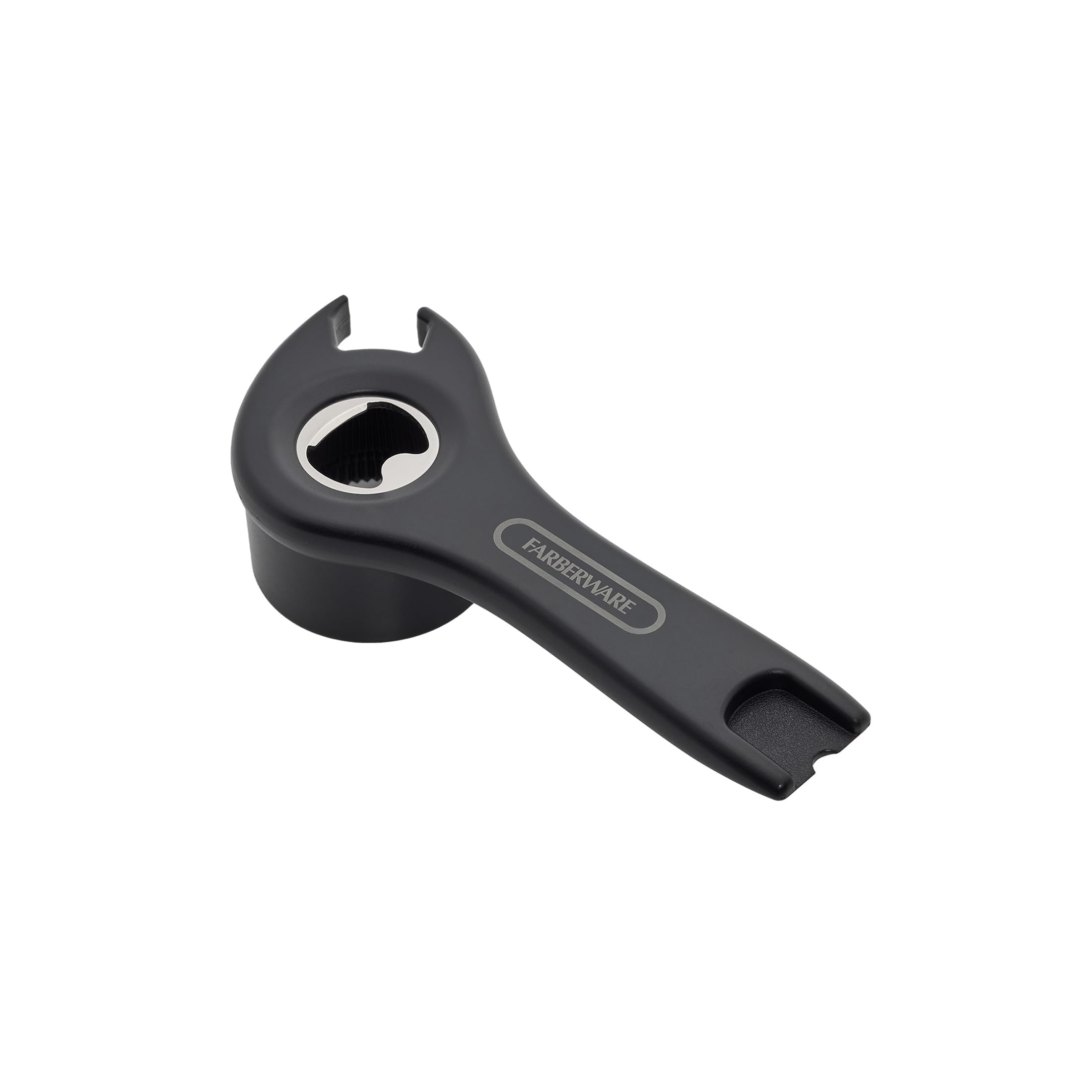 Farberware Professional 5-in-1 Multi-Opener Tool, Ergonomic Handle, Durable Metal and Plastic Construction, Opens Cans, Jars, Bottles and More