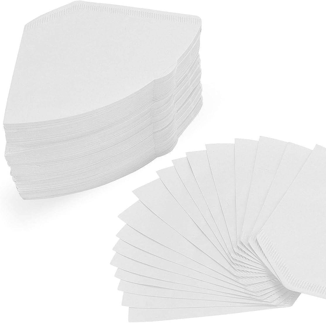4 White Paper Filters, Coffee Filter 4 Cone Paper Filters