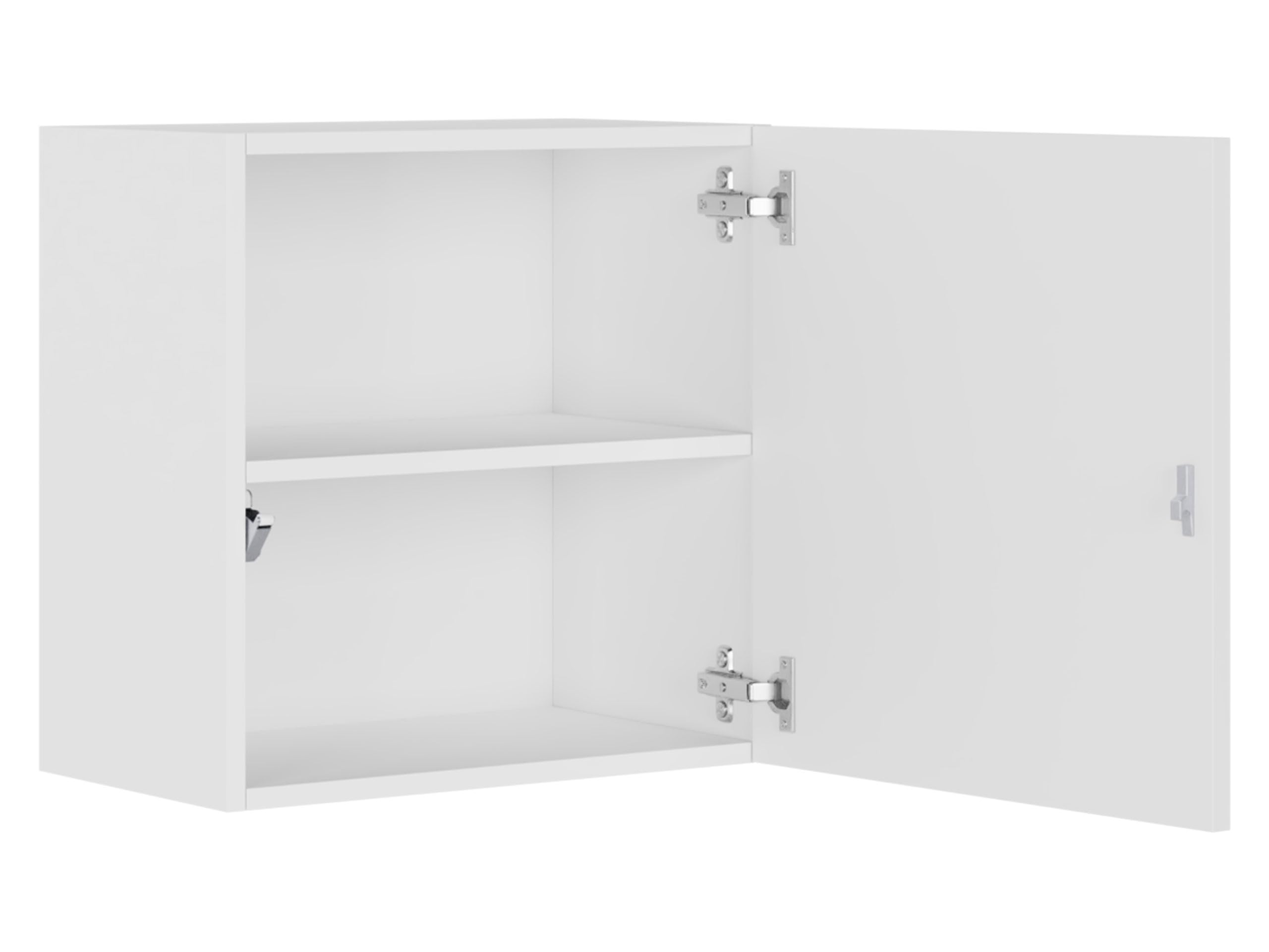 Mirjan24 Hängevitrine Vigo Quadrat, Vitrinenschrank, Grifflose Öffnen, Farbauswahl, Stauraumvitrine Hochschrank, Wohnzimmer Highboard, Schrank, Vitrine (Weiß/Weiß Hochglanz)