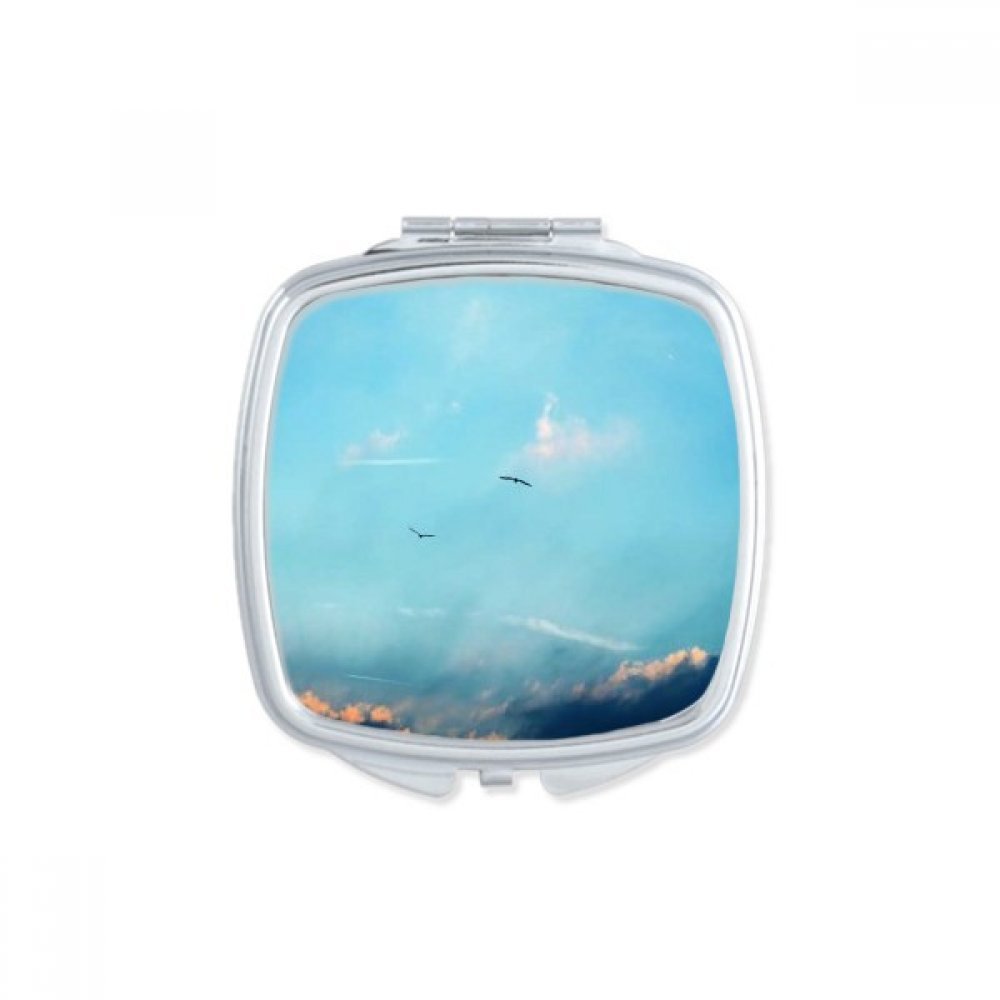 Miroir compact carré de maquillage portable multicolore petit miroir de main