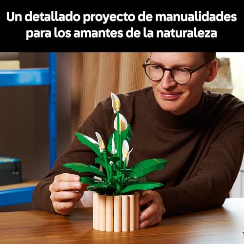 Miniatura 3 de Lego Botanicals Lirio De La Paz - Planta De Interior Con Maceta Artificial - Elegante Idea De Regalo Para San Valentín - Decoración Del Salón Con Flor Y Capullos Blancos - Maqueta Para Adultos 11504