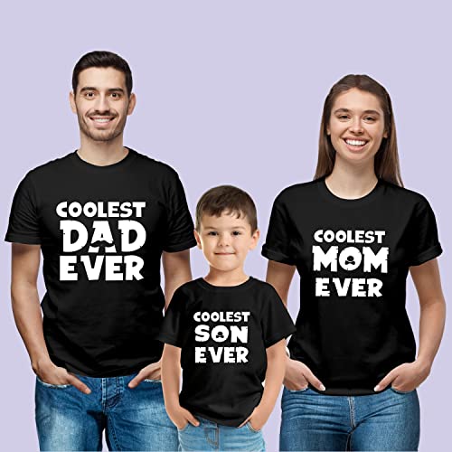 Image of Hangout Hub Family T-Shirts|Regular Fit|Cotton|Twinning Combo Dress| Setof3