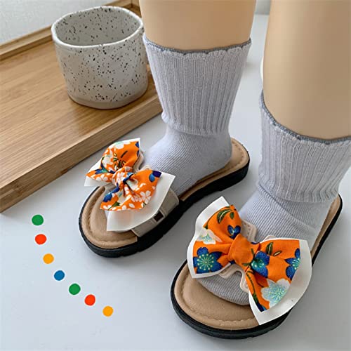 Boys Girls Toddler Little Kid Cloud Slides Sandals Quick Drying Slippers Shower Bathroom Pool Comfy (Orange, 9 Toddler)4