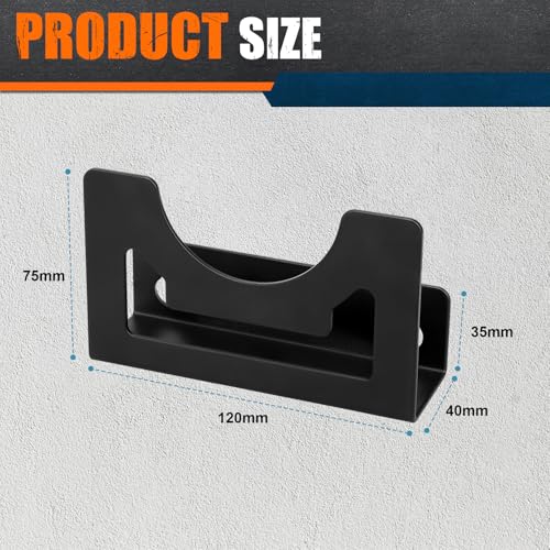 Kigniote Winkelschleifer Halterung mit Befestigungsschrauben,Winkelschleifer Wandhalterung 115-125mm Universal Winkelschleifer Halterung Ständer für Bosch Makita Akku Einhell Flex (Schwarz)