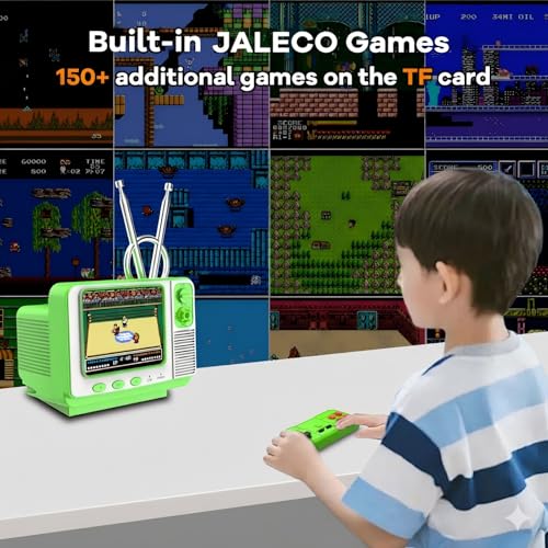 Mini TV Retro Game Console with 3.0" IPS Screen, Portable Vintage Gaming System with Wireless Controller, Built-in Classic Games, Support 2 Players & Save Function, 90s Nostalgia Gift for Kids Adults — view 3