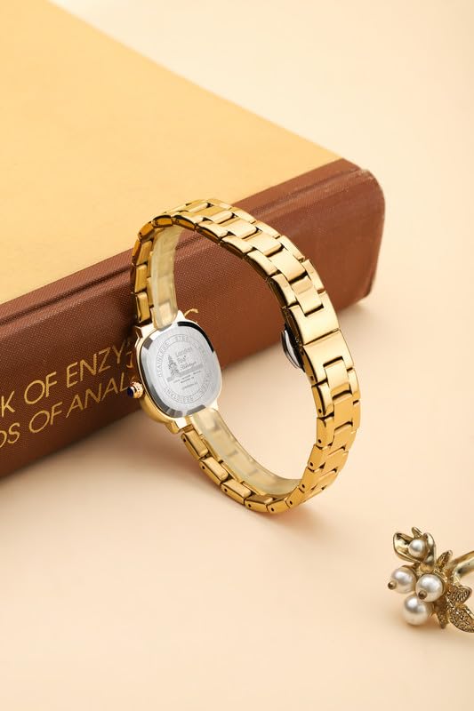 Image of London Fog Ave Maria Collection Analog Watch for Women with Square Dial, Crystal Studded Bezel Roman Numeral Markers and Stainless Steel Strap - LFW20004