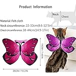 Cat butterfly costume halloween wings for small dogs and cats, puppy cat apparel clothes for halloween party decoration 12 514btfbneal. Sl500. Ss150