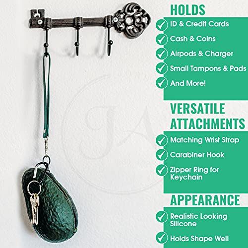 Avocado Coin Purse For Women/Avocado Gifts Wallet Purse Coin Pouch /Vegan Gifts Or Keto Gifts Avocado Keychain /Novelty Purse Pouch Wristlet Wallets For Women/Avocado Stuff Or Avocado Wallet Wristlet For Women #TOP4