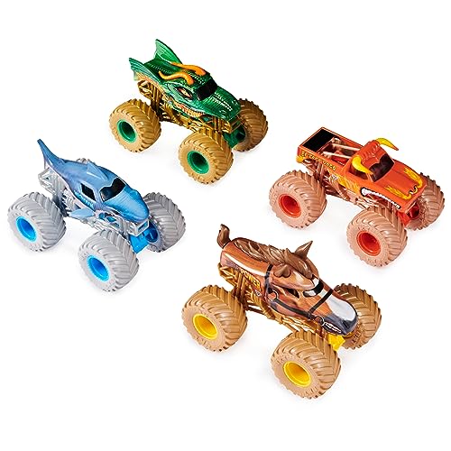image for Monster Jam, Power Beasts 4-Pack Monster Trucks (El Toro Loco, Megalod