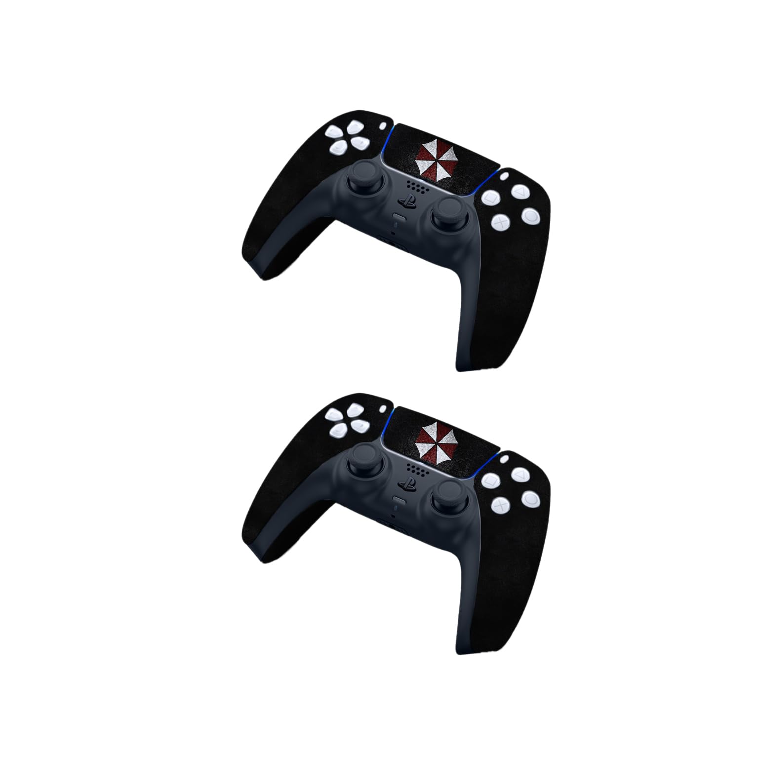 MaD Vision® Extra-Durable Skin Kit per PlayStation (PS5) Digital | Set di Pellicole Adesive in Vinile Opaco per la Console e 2 Controller - per Resident Evil Umbrella Design