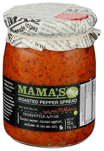Mamas Spread Roasted Mild Ajvar 19 oz (Pack of 6)