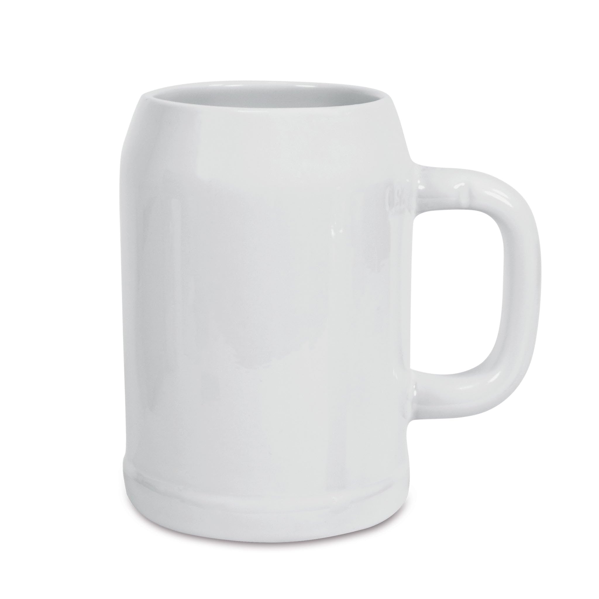 Bierkrug Sublimationsrohling Weisse Keramik mit Orca-Beschichtung 500-600ml für Sublimation (20oz) Blanko Tonertransfer Plotten (5er Set)