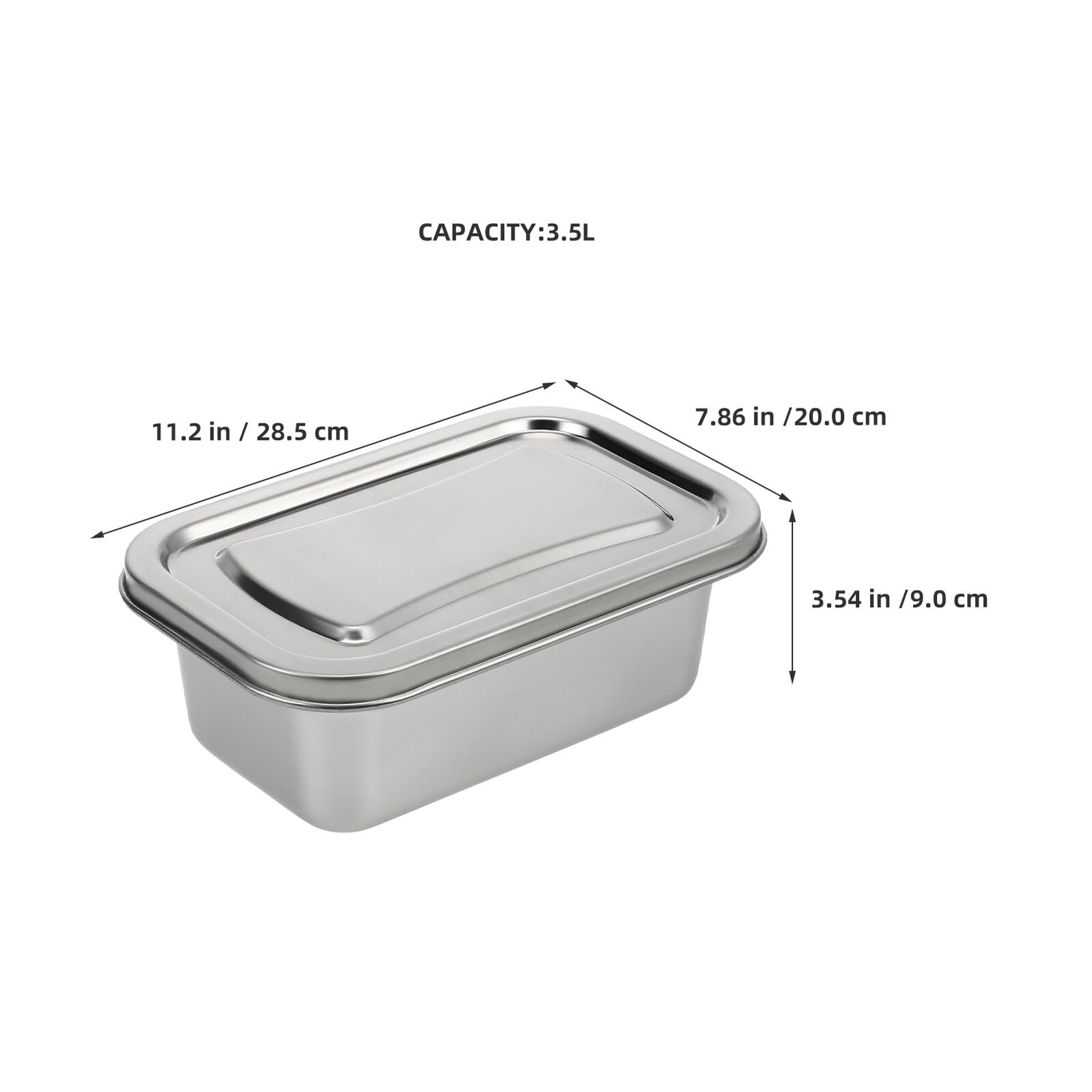 VICASKY Edelstahl-aufbewahrungsbox für Eiscreme Stapelbarer Gefrierbehälter mit Deckel Metall-lebensmittelaufbewahrungsbehälter für Kühlschrank und Gefrierschrank Wiederverwendbar für Lebe