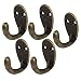 Clothes Hat Coat Robe Hanging Metal Single Hook Wall Door Hangers 5pcs