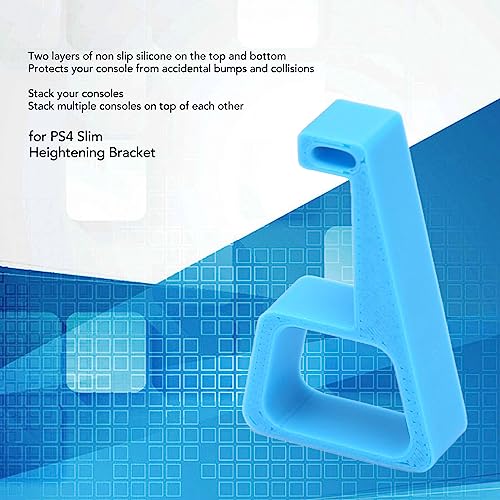 Image of Bracket for Slim, 4PCS Console Horizontal Holder Game Machine Cooling Legs with Anti Slip Pads, Heightening Bracket for Slim, for Better Heat Dissipation (Blue)