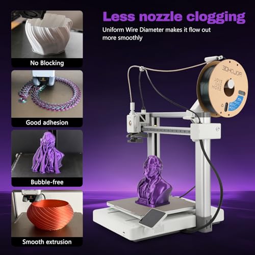 Image of 3DHoJor Silk PLA Filament 1.75mm Black Purple Dual Color PLA 3D Printer Filament 2 in 1 Coextrusion 1KG Spool(2.2lbs) 3D Printing Filament Dimensional Accuracy + /- 0.03mm Fits for Most FDM 3D Printers