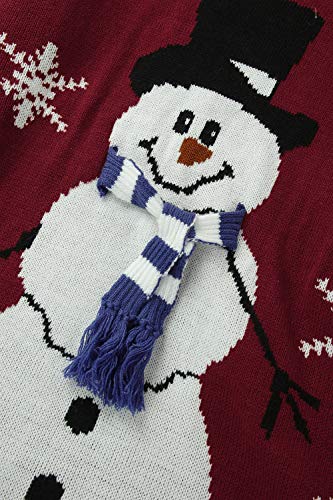 Sovoyontee Women's Cute Ugly Christmas Oversized Sweater Dress with Pockets, Tribal Pattern - Image 5