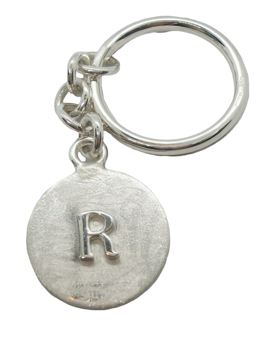 Porte-clés Lettre R en Argent Brisa : l'accessoire alphabet chic de votre sac