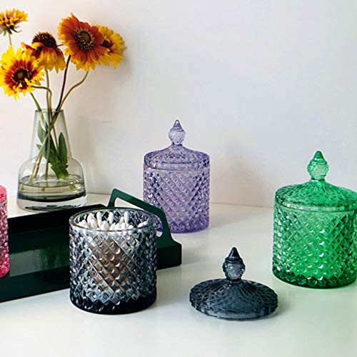 Vaso Caramelle In Vetro Colorato Con Coperchio - 300 Ml, Design Elegante Per Buffet E Decorazione - Foto 4