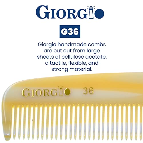 Peine Giorgio G36 artesanal 2 unidades color marfil miniatura 5