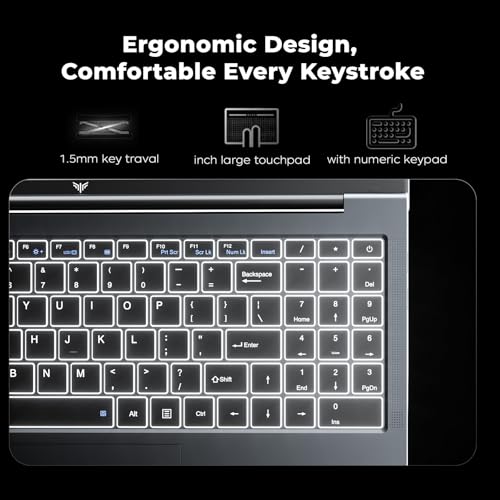 Laptop Computer 16 Inches Full HD 16GB DDR4 512GB SSD Expandable up to 2TB, N97, Camera with Physical Shutter, Long Life, Ideal for Office and Study - Afbeelding 6