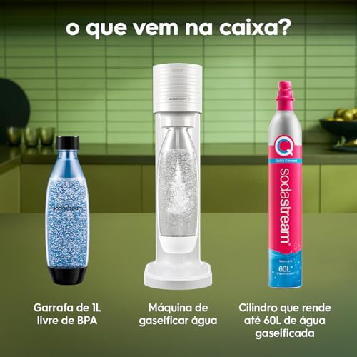 Sodastream Gasatore Gaia Bianco Bottiglia da 1 Litro 1 Cilindro Co2 - 9