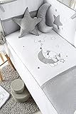  Pirulos Edredón Luna + Protector + Cojín + Sabanas de Regalo Cuna 60x120