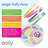 OOLY, Magic Puffy Pens, Set of 6, Magic Pens with 3D Ink, Just Add Heat and Watch Art Grow! Creative Markers for Kids and Toddlers, Fun Art Supplies for Drawing and Coloring, Kids Art Project Pen