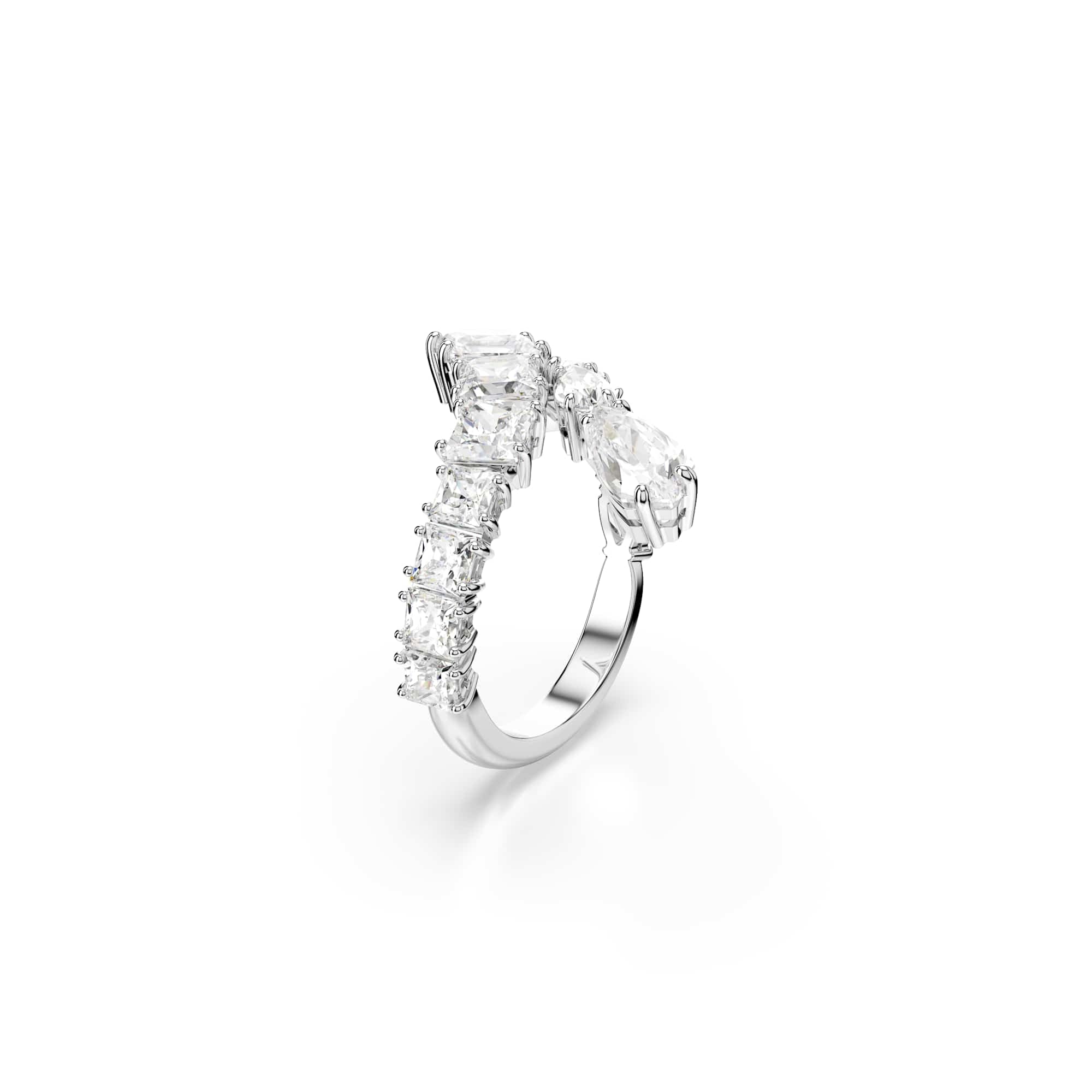 Swarovski Matrix Collezione bague, pierres transparentes tailles mixtes en sertissage rhodié