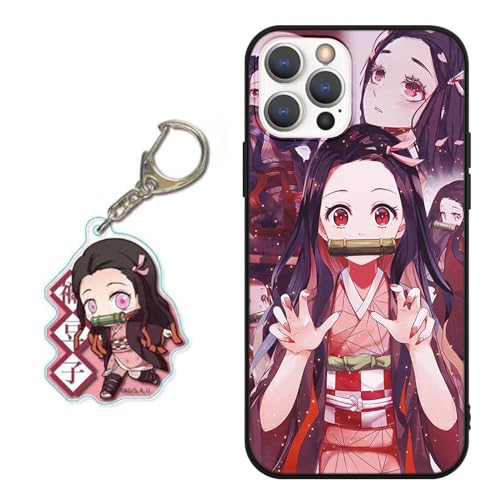 Cover per Xiaomi Redmi 13C Animato Kamado Nezuko Tanjirou Manga Motivo con Numero Portachiavi Custodia Sottile Morbida Antiurto Case 6.74 pollici silicone tpu