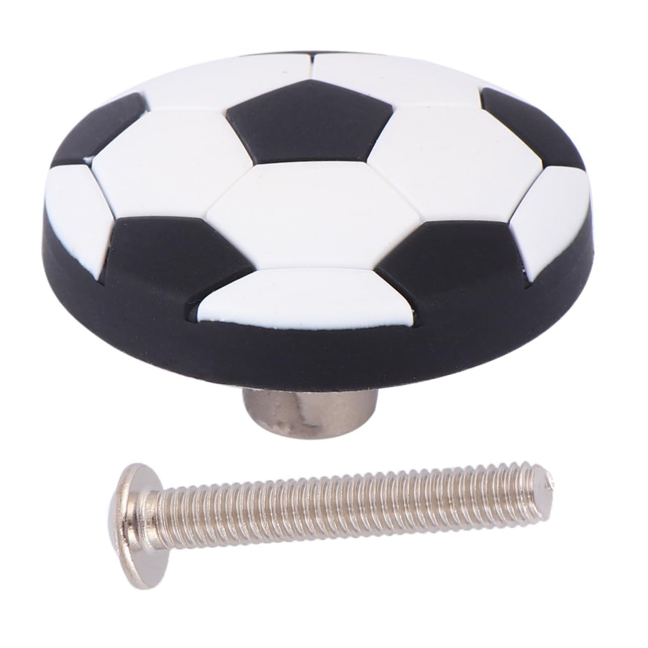 CANIGHT Soccer Ball Shape Door Knobs 4 Pack Kids Dresser Knobs Easy to Install for Child's Room Furniture