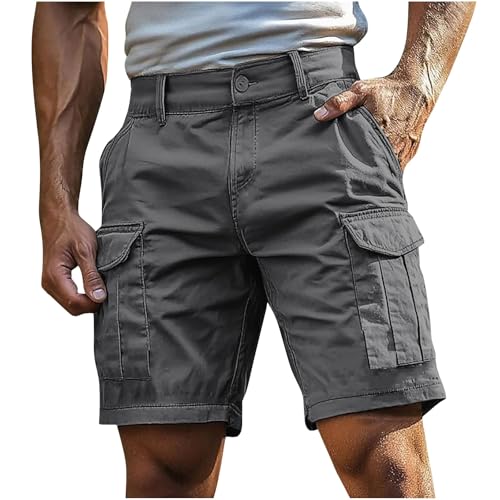 Pantalones cortos cargo para hombre, pantalones cortos de combate para hombre, de secado rápido, transpirables, de algodón, ajuste regular, pantalones cortos chinos con múltiples bolsillos, pantalones